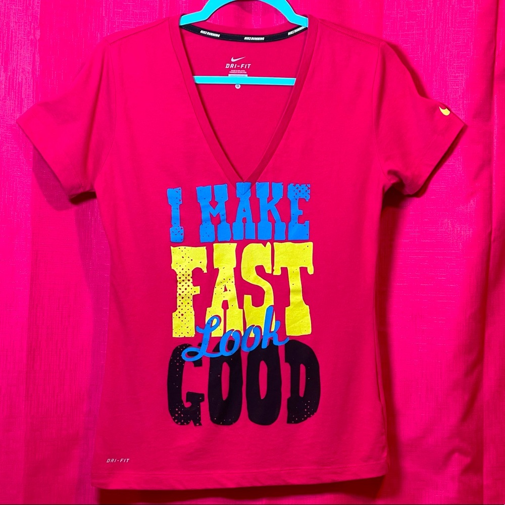 NIKE RUNNING DRI-FIT V-NECK TEE SIZE M